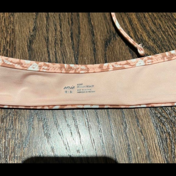 Super cute pink flower bikini top from AERIE!can be tied many different ways! - Picture 4 of 4